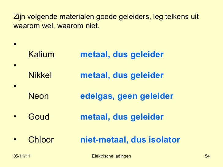 Welke Groep Stoffen Bestaat Volledig Uit Goede Geleiders Van Elektriciteit