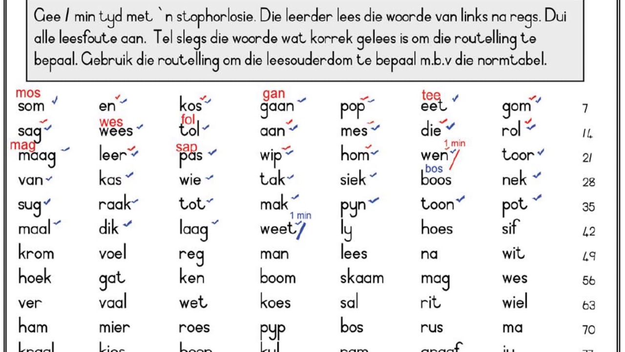 03 Instruksies vir die Eenminuut Leestoets - YouTube - Duits Leestoets Oefenen Havo 3