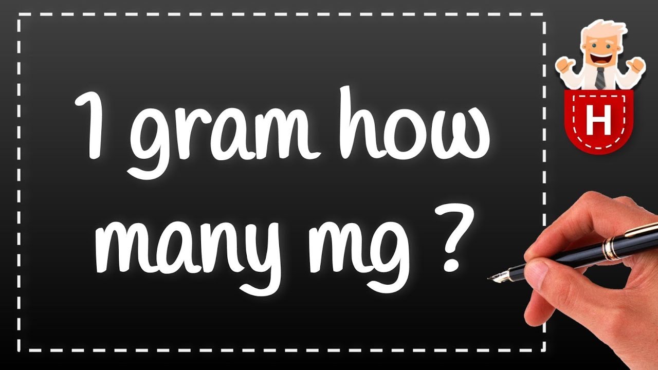 Hoeveel Gram Is 1 Milligram