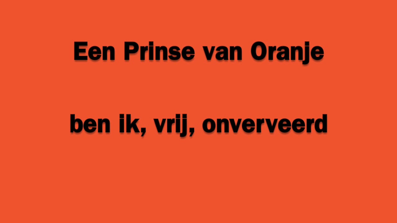 1 Wilhelmus eerste couplet - YouTube - Wilhelmus 1e En 6e Couplet
