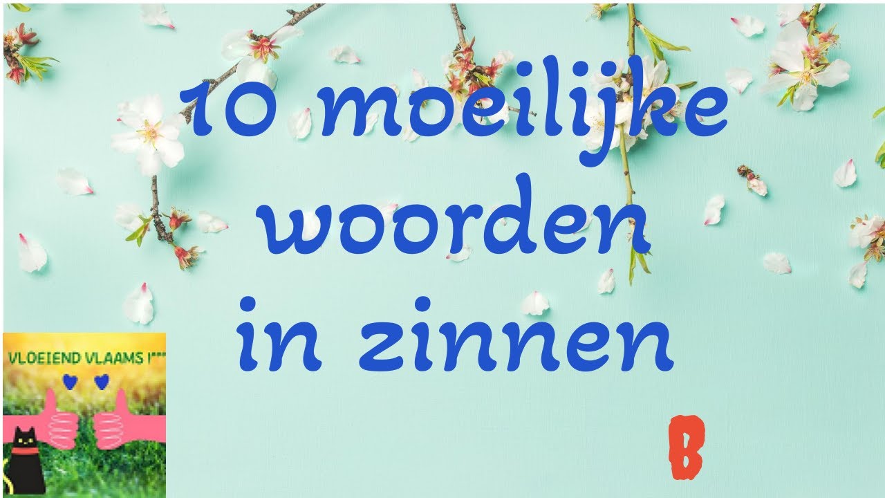 10 moeilijke woorden (in zinnen) B2 - YouTube - Moeilijke Nederlandse Woorden Om Uit Te Spreken