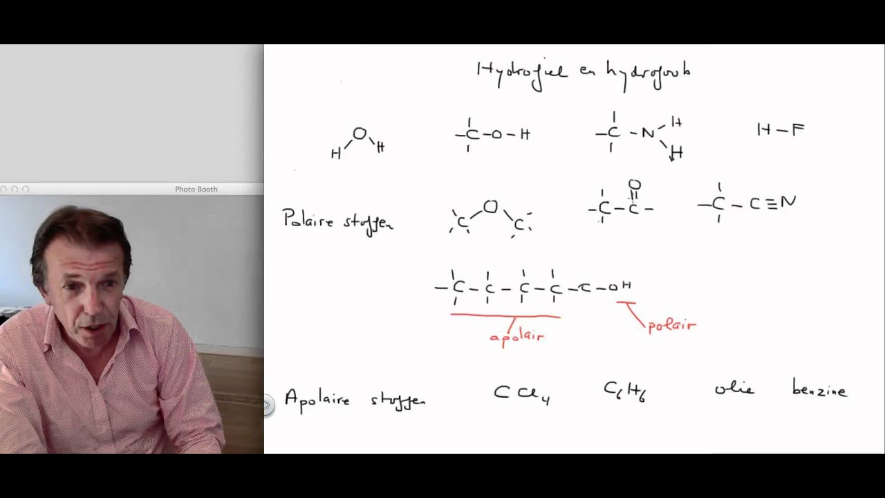 10 VWO Hydrofiel en hydrofoob - scheikunde - Scheikundelessen.nl - YouTube - Hydrofiele Creme Wat Is Dat