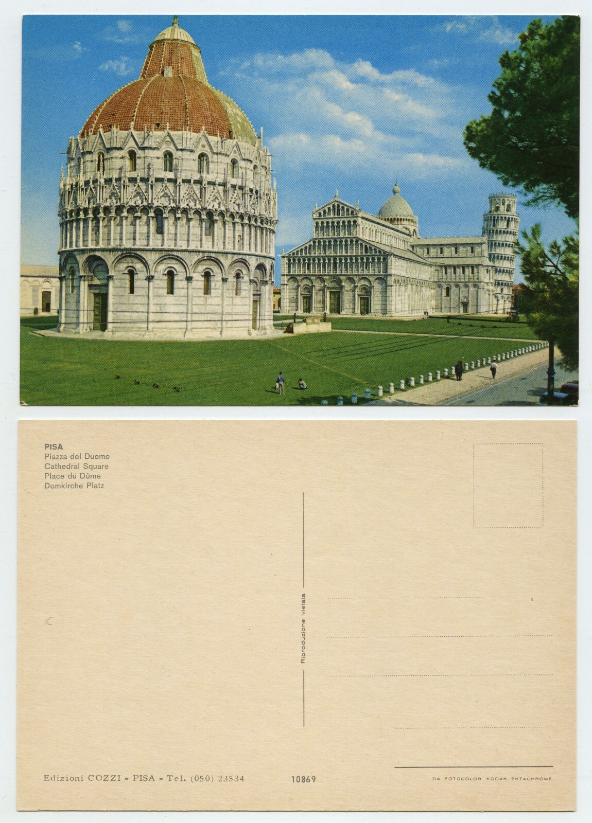 107876 - Pisa - Piazza del Duomo - Abside e torre - alte Ansichtskarte - Toren Van Pisa Piazza Del Duomo Pisa Italië
