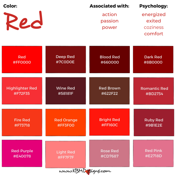 134 Shades Of Red Color With Names, Hex, RGB, CMYK Codes, 53% OFF - Red Star Line Museum In Antwerpen