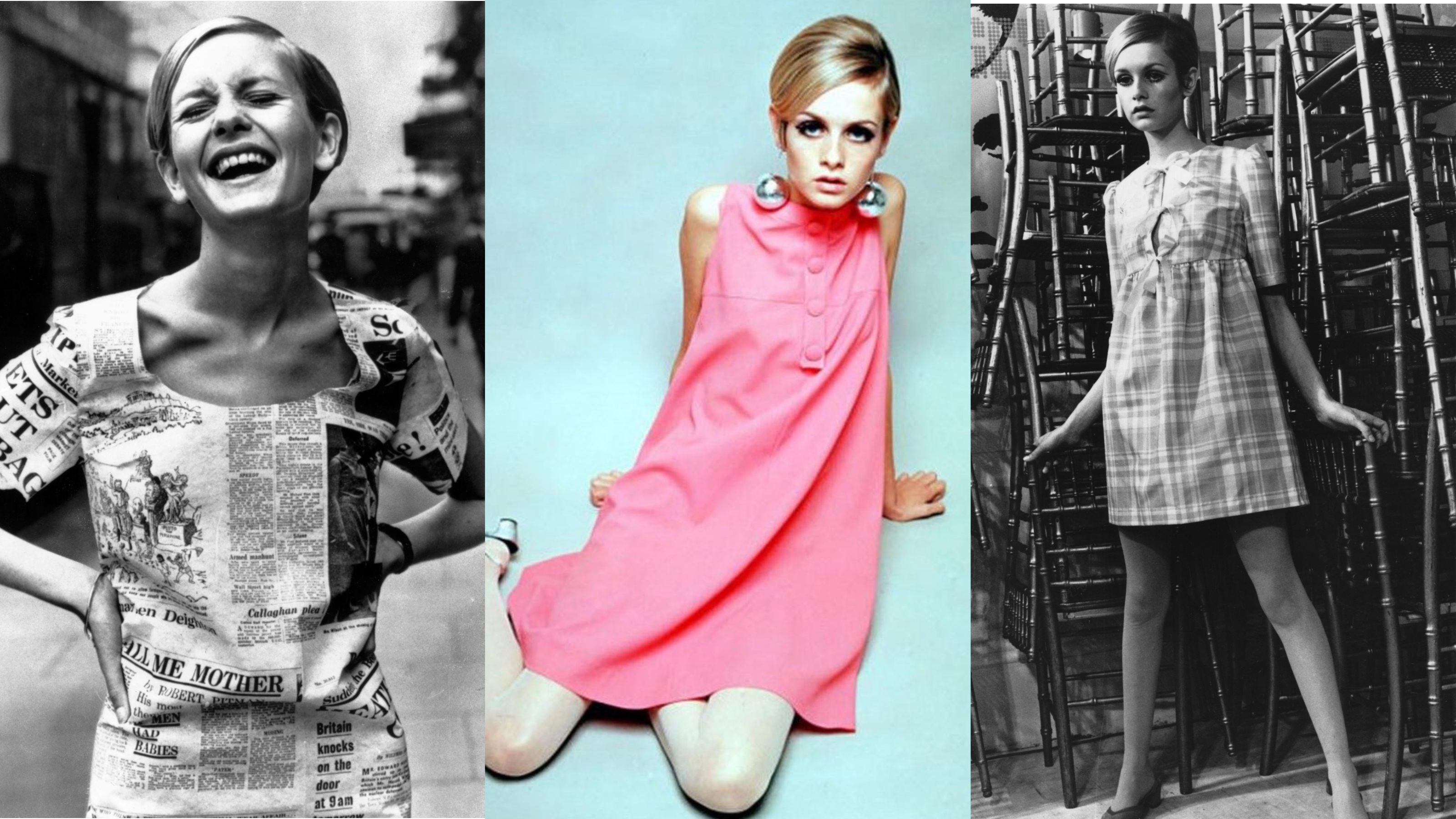 1960s Fashion: Twiggy’s makeup and clothes in iconic outfits - Welk Fotomodel Werd Bekend Als Twiggy