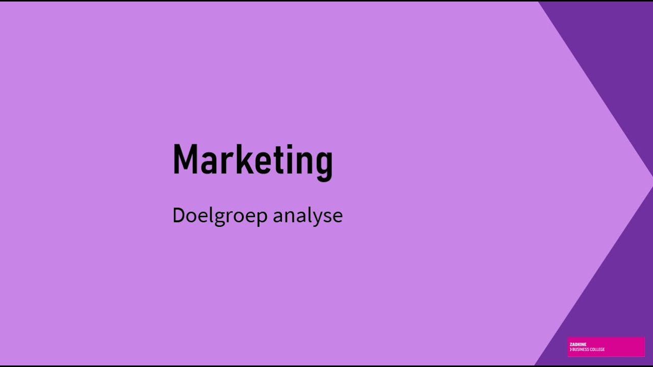 2. Doelgroepanalyse - YouTube - Hoe Maak Je Een Doelgroepanalyse