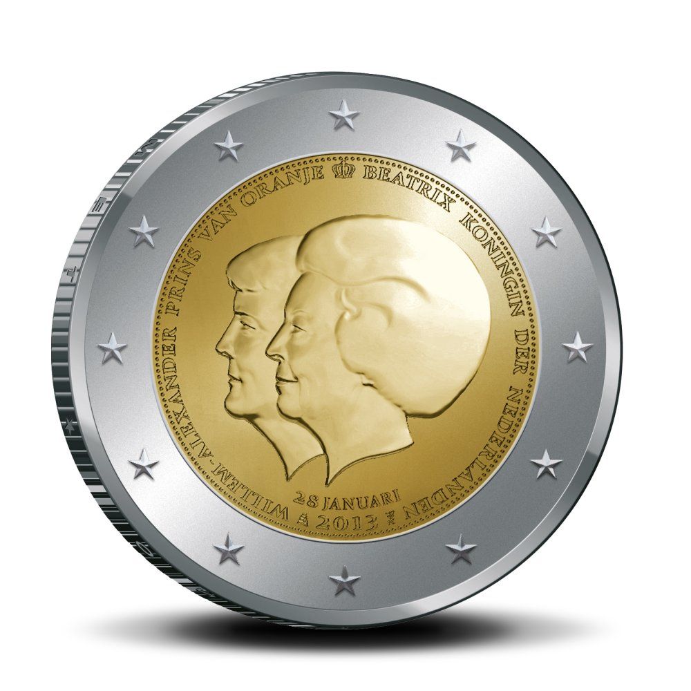 2-euro-nederland-2013-troonswissel-dubbelportret van Beatrix en Willem - Welke Nederlandse Munten Zijn Geld Waard