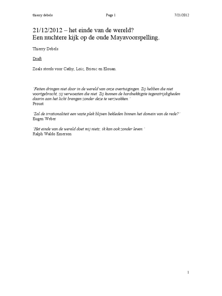 Ewout En Het Einde Van De Wereld