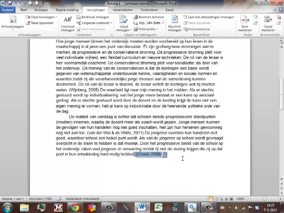 2013-03-07 - APA instructie in Word - YouTube - Hoe Vermeld Je Een Bron In De Tekst