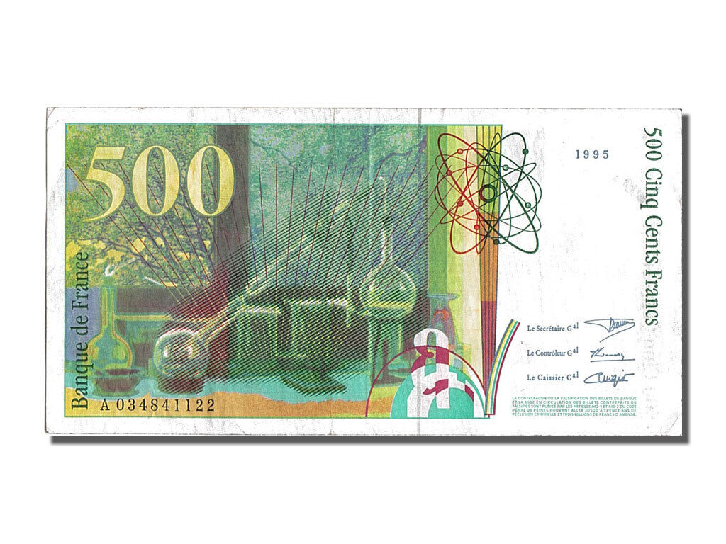 [#202033] Biljet, Frankrijk, 500 Francs, 500 F 1994-2000 ''Pierre et - 500 Euro Biljet Betalen Frankrijk Andorra Spanje