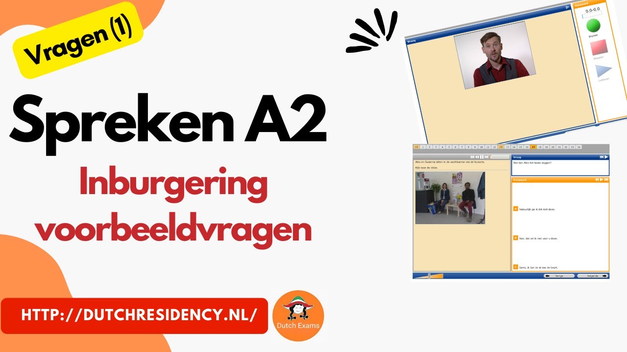 2023 SPREKEN(1) INBURGEREN EXAMEN A2 - YouTube - Www Inburgering Nl Examen Oefenen