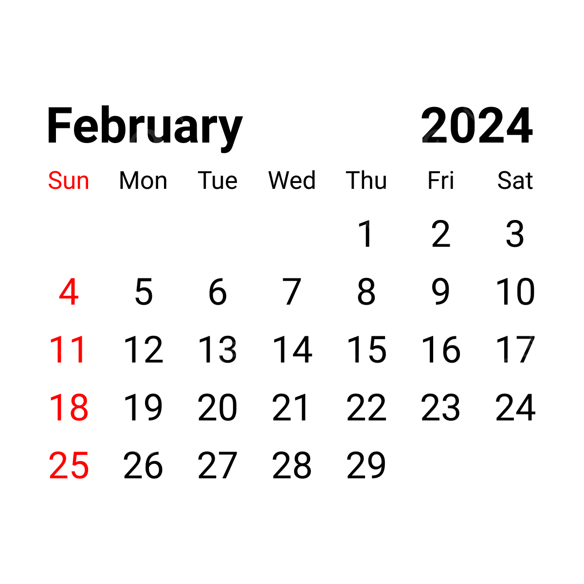 2024 February Calendar, 2024 February, 2024, Calendar 2024 PNG and - Wat Is Er Op 14 Februari
