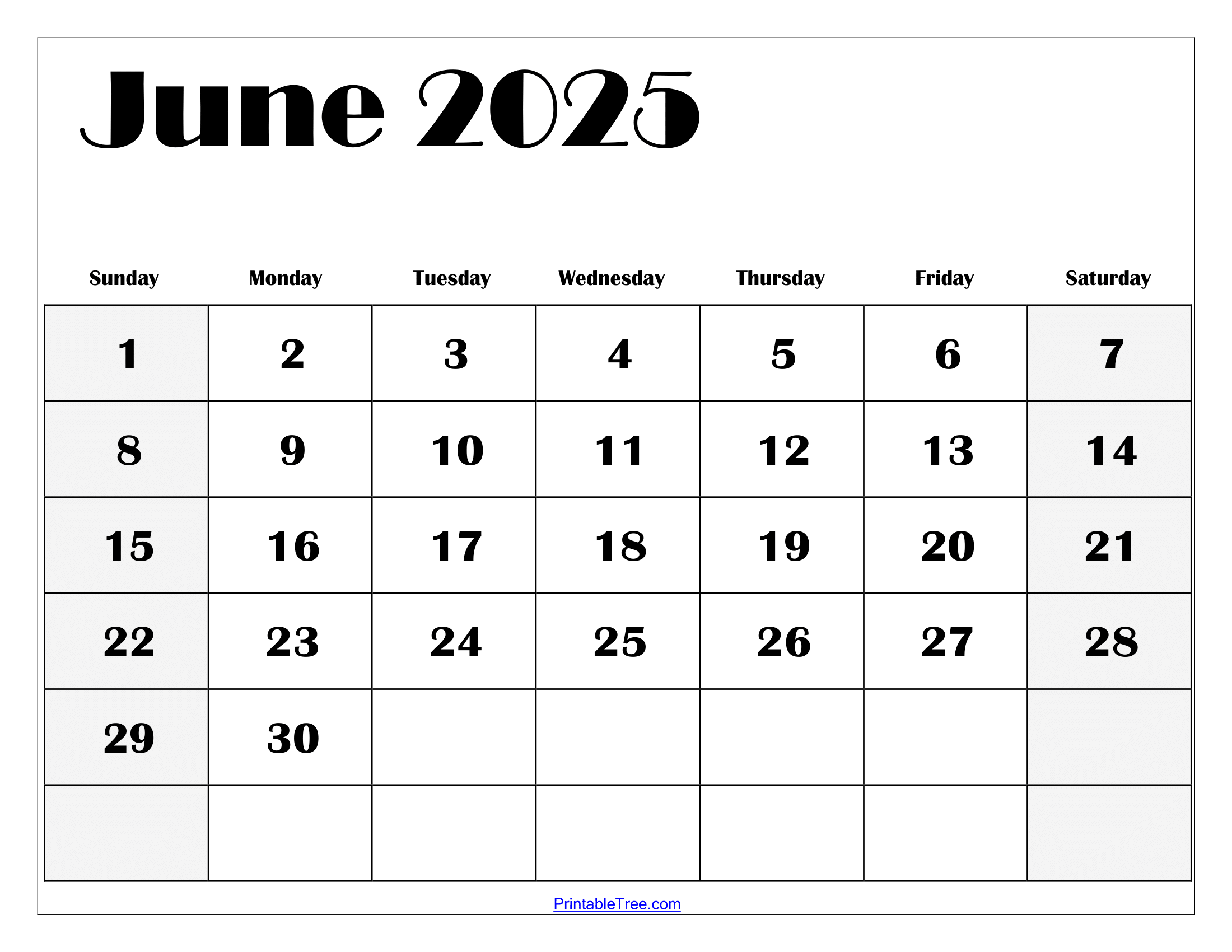 2025 Calendar Month Of June - Layla Claire - Geneigd Zaken Uit Te Stellen