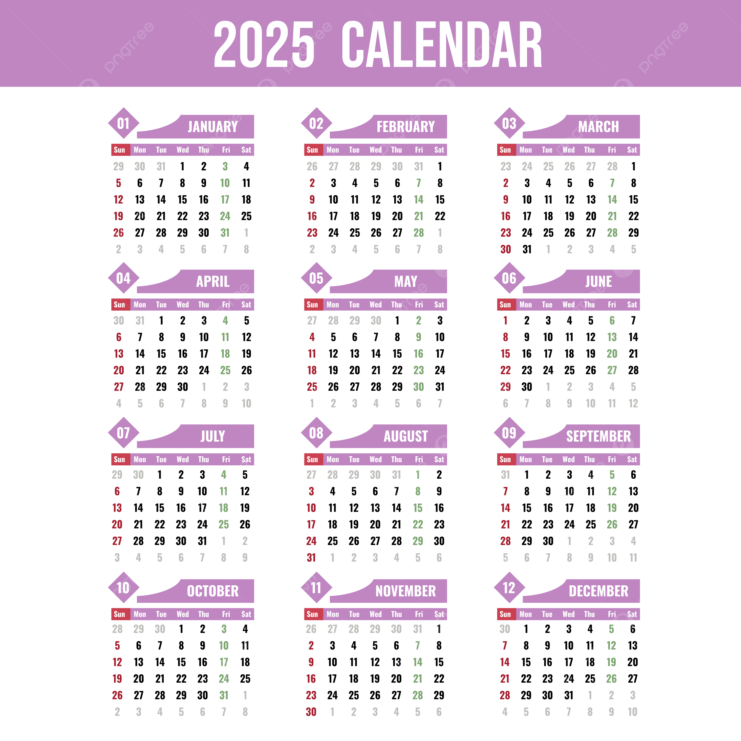 2025 Calendar Purple Color Vector, 2025, Calendar, Year PNG and Vector - Hogeschool Utrecht Vakanties 2024 2025