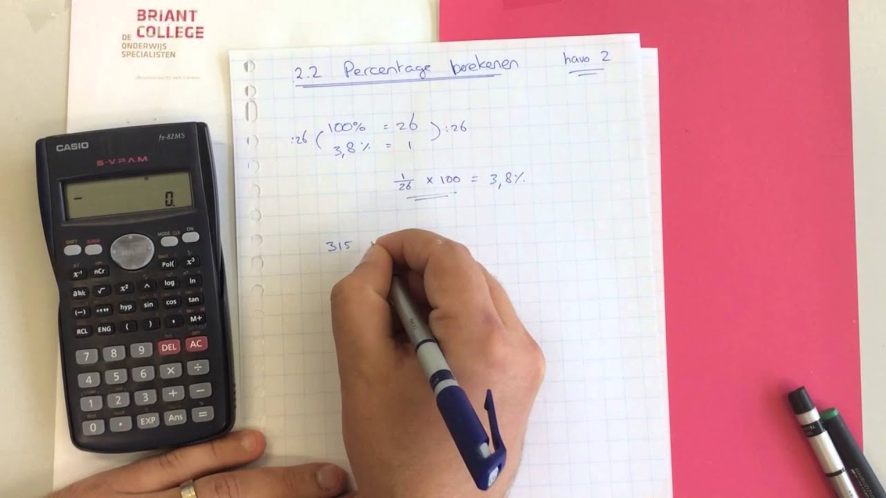 2.2 percentage berekenen havo2 - YouTube - Hoe Procenten Berekenen Op Rekenmachine
