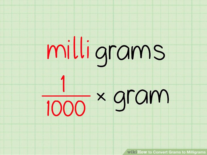 3 Ways to Convert Grams to Milligrams - wikiHow - Hoeveel Gram Is 1000 Mg