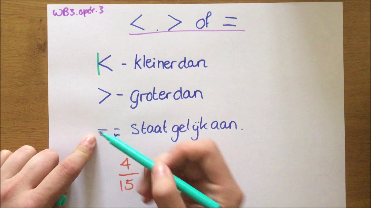 3.3.3 Kleiner, groter of gelijk aan - YouTube - Groter Dan Of Gelijk Aan