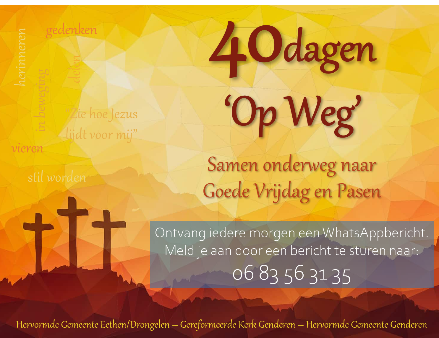 40 dagentijd: app en vespers – Gereformeerde Kerk Genderen - Begin 40 Dagentijd 2025