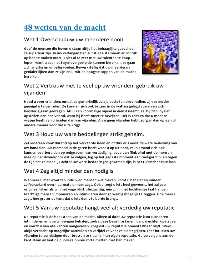 48 Wetten Van De Macht
