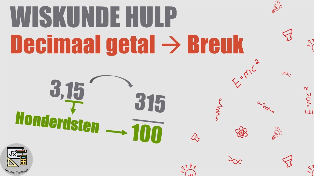 5. Decimaal getal omzetten naar een breuk - YouTube - Getal Dat In Een Breuk Boven De Streep Staat