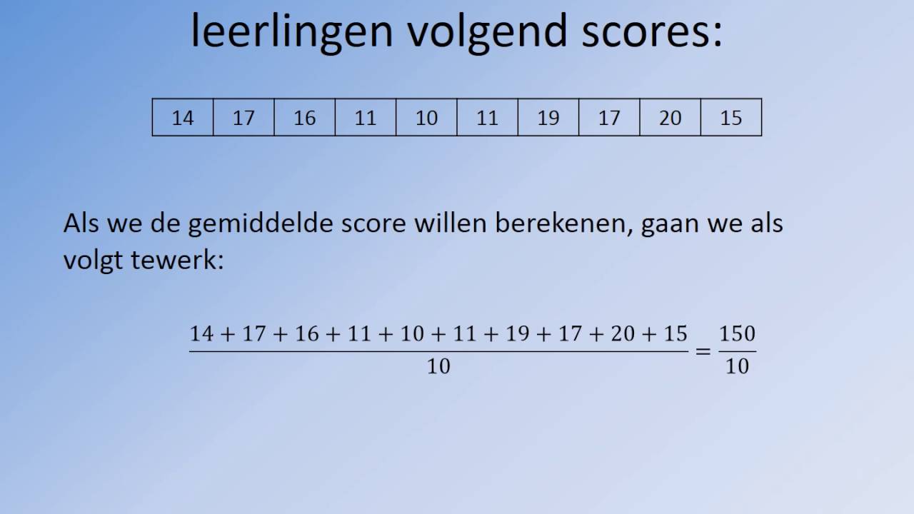 5-Gemiddelde berekenen - YouTube - Hoe Bereken Je Je Cijfer Met Punten