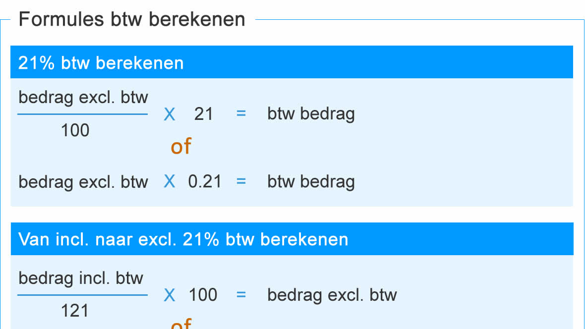 Inclusief Naar Exclusief Btw Berekenen