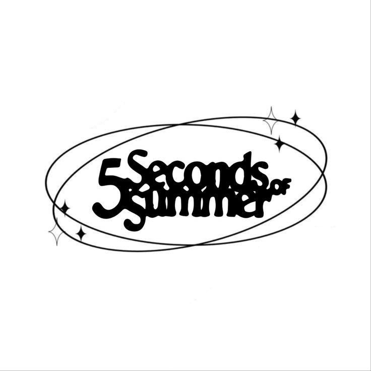 5 Seconds of Summer Logo with Stars and Swirls - Leden Van 5 Seconds Of Summer