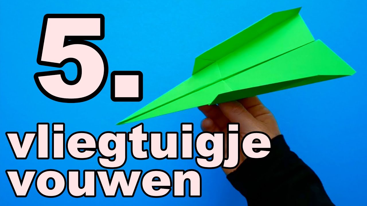 5. vliegtuigje vouwen van papier (origami) - YouTube - Hoe Blijft Een Vliegtuig In De Lucht