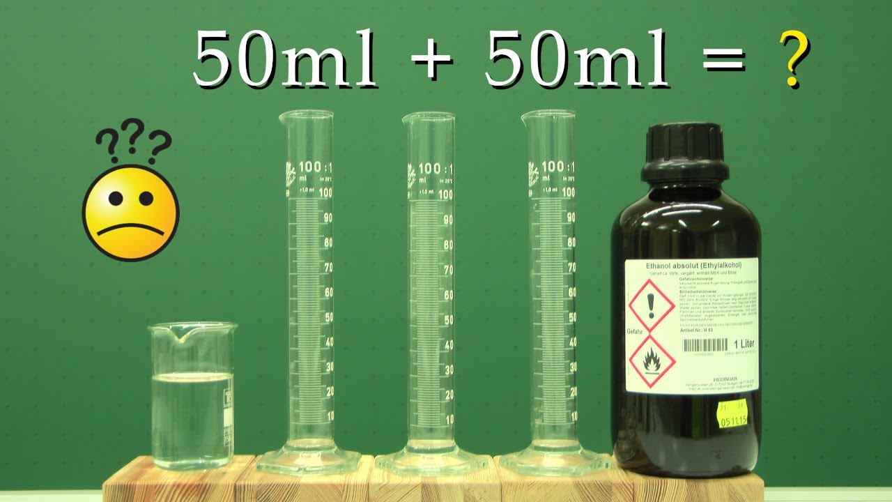 50ml Wasser + 50ml Ethanol = ? - YouTube - Hoeveel Is 50 Ml Water