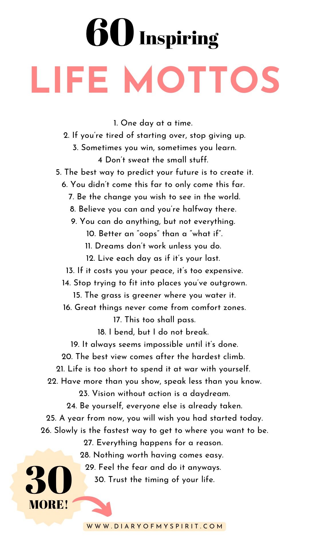 60 inspiring life mottos to live by for a good life | Mottos to live by - Motto Alles Wat Er Was