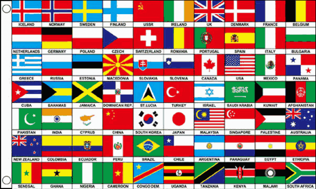 70 Nations Flag (Medium) - MrFlag - Vlag Oranje Wit Groen Met Rondje