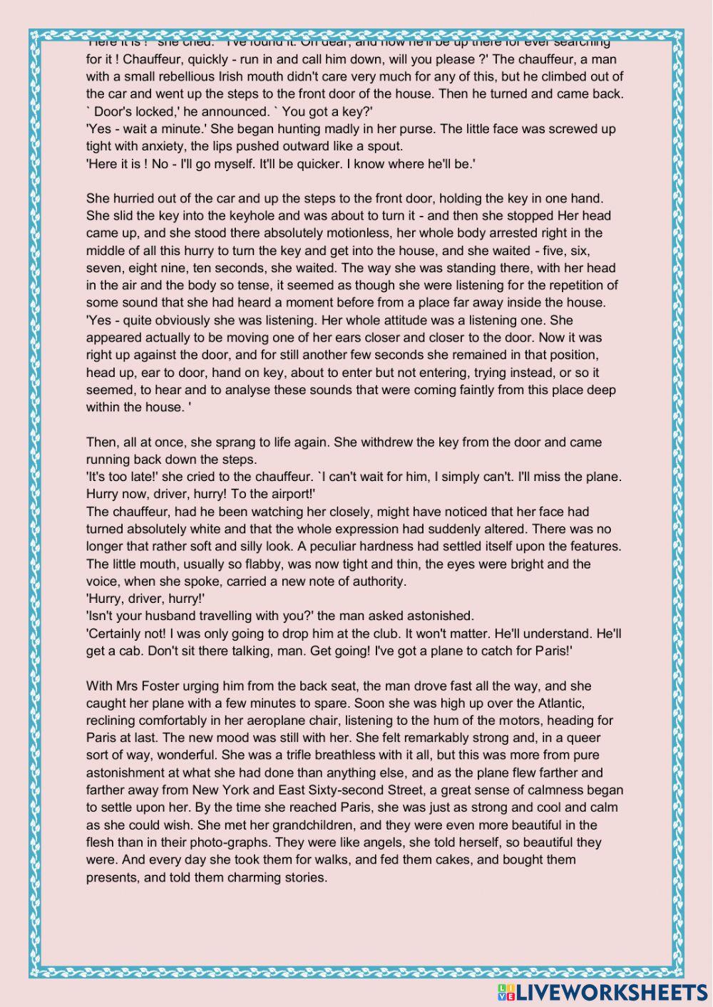 7104473 | The Way up to Heaven | Teacher Karina - The Way Up To Heaven Short Story