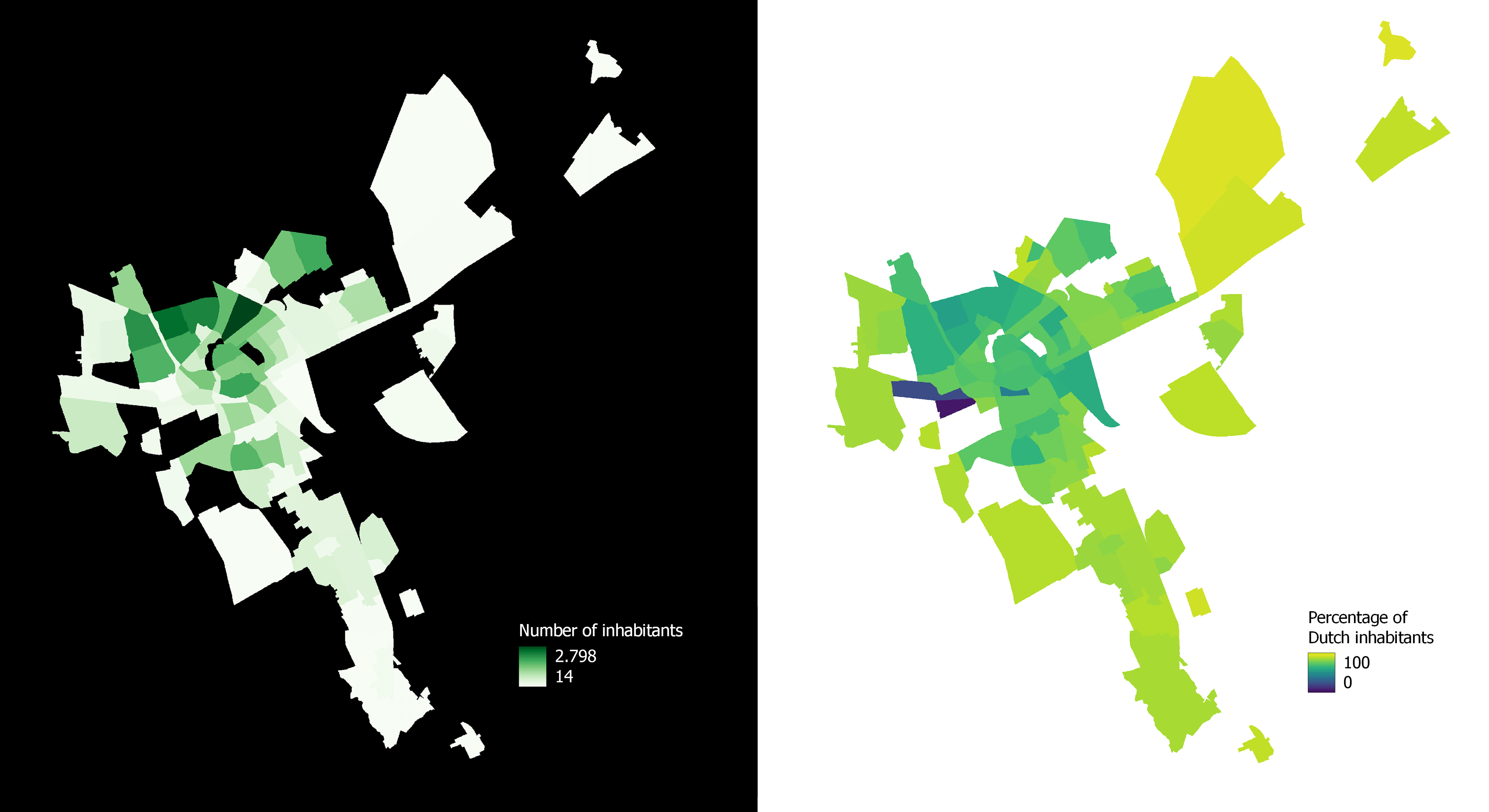A map of how many (Dutch) people live where in Groningen - Een kaart - Hoeveel Mensen Wonen Er In Groningen
