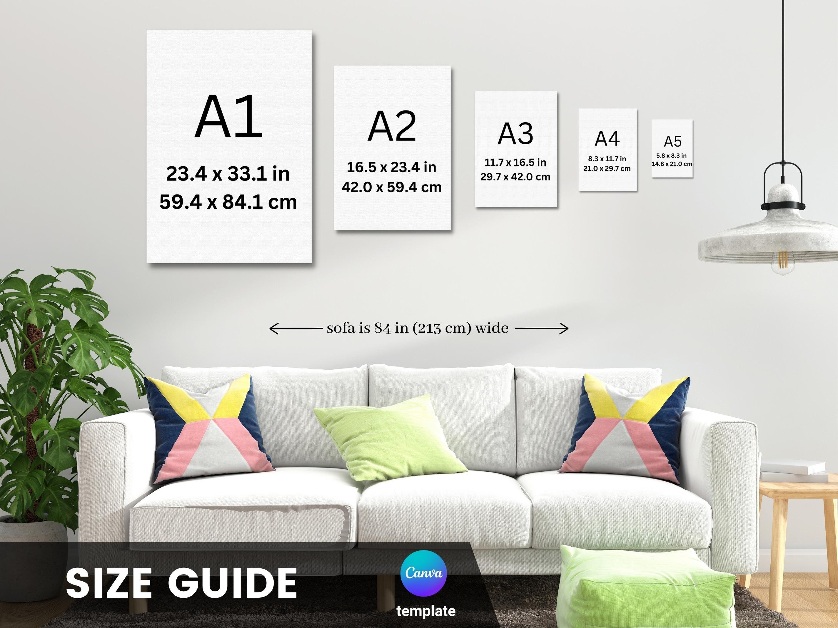 A Paper Sizes A1A2A3A4A5 Paper Size Guide: A1 A2 A3 - Etsy - A2 Van A Naar Beter