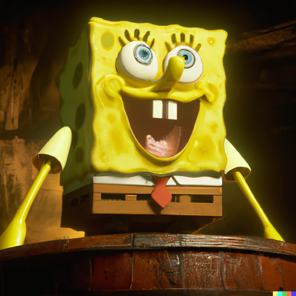 A still of SpongeBob SquarePants in Pirates of the | DALL·E 2 | OpenArt - Hoeveel Pirates Of The Caribbean Zijn Er