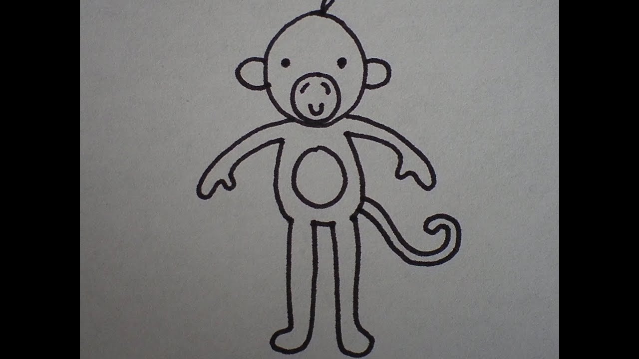 AAP Tekening Hoofd: How to Draw a Cute Monkey in Simple Steps [Free - Hoe Teken Je Een Aap