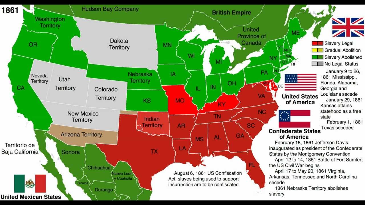 Abolition of Slavery Map: United States - YouTube - Abolition Of Slavery United States