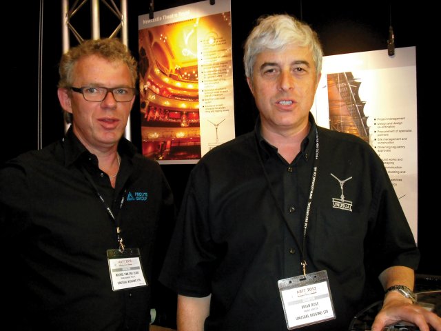 ABTT Theatre Show 2012 | Michiel van der Zijde of Prolyte with Brian - Loes Oud Van Der Zijden