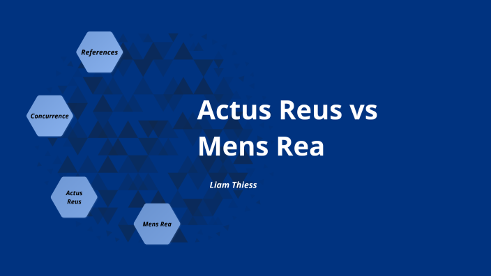 Actus Reus And Mens Rea