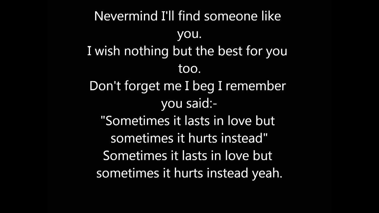 Adele - Someone Like You (Lyrics) - YouTube - Songtext Someone Like You Adele