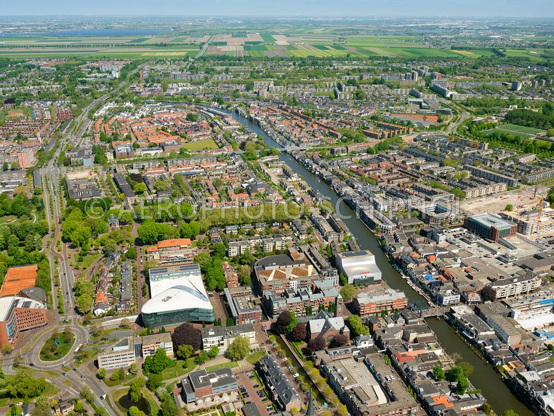 Aerophotostock | Alphen aan de Rijn, luchtfoto met de centraal de Oude - Alphen Ad Rijn Gemeente