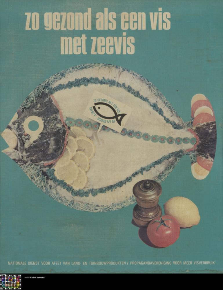 Affiche "Zo gezond als een vis met zeevis" | Art in Flanders - Zo Gezond Als Een Vis