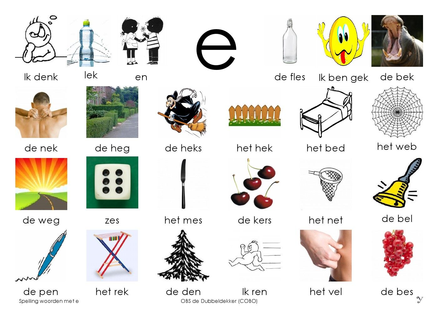Afkijkplaat E | Kids writing, Dutch language, Dutch phrases - Langste Woord Zonder De Letter E