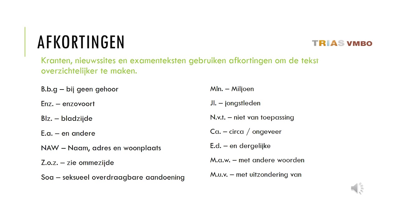 Wat Is De Afkorting Van Afkorting