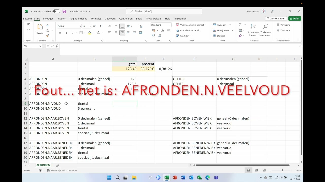 Afronden Op 2 Decimalen Excel