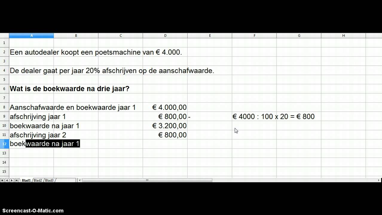 afschrijving op de aanschafwaarde - YouTube - Hoeveel Afschrijving Per Jaar Auto