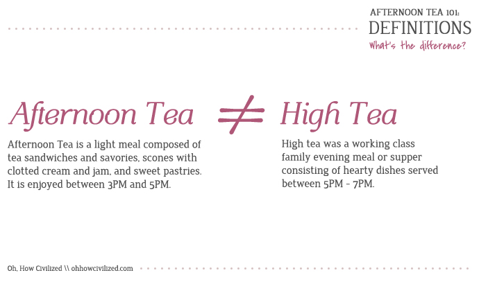 Afternoon Tea 101: Afternoon Tea and High Tea Definitions | Oh, How - Afternoon Tea And High Tea