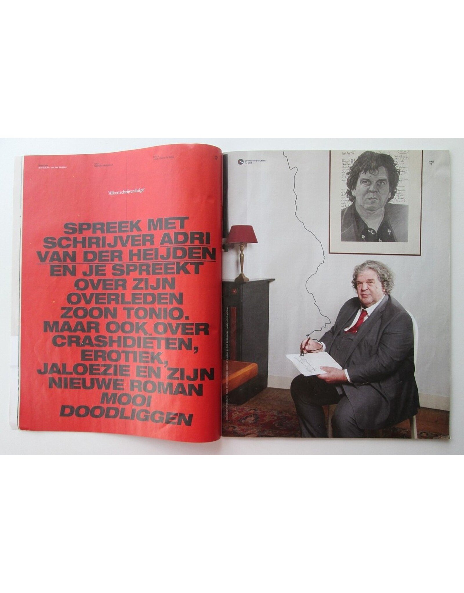 A.F.Th. van der Heijden - Volkskrant Magazine 903 - 2018 - Arcana Cabana - Nieuwste Boek Afth Van Der Heijden