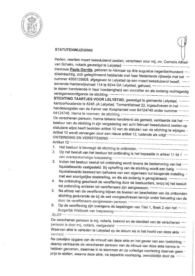 Akte van oprichting - Oprichting Bv Met Terugwerkende Kracht