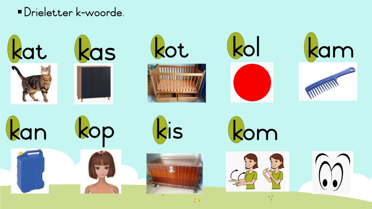 Alfabet: Die K k- klank Gr R en 1 - YouTube - Woorden Met De Volgende Letters